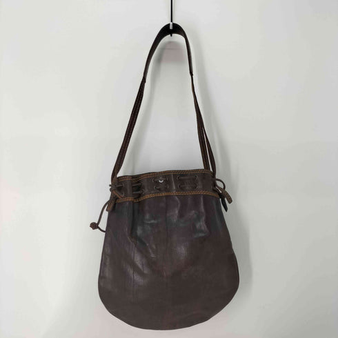 MARIANELLI リアルレザー巾着トートバック メンズ
