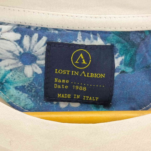 ロストインアルビオン LOST IN ALBION イタリア製 刺繍デザインクルーネックTシャツ メンズ import:M