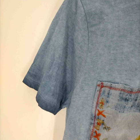 ロストインアルビオン LOST IN ALBION イタリア製 ベアープリントクルーネックTシャツ メンズ import:S