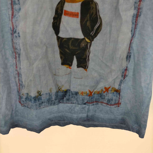 ロストインアルビオン LOST IN ALBION イタリア製 ベアープリントクルーネックTシャツ メンズ import:S