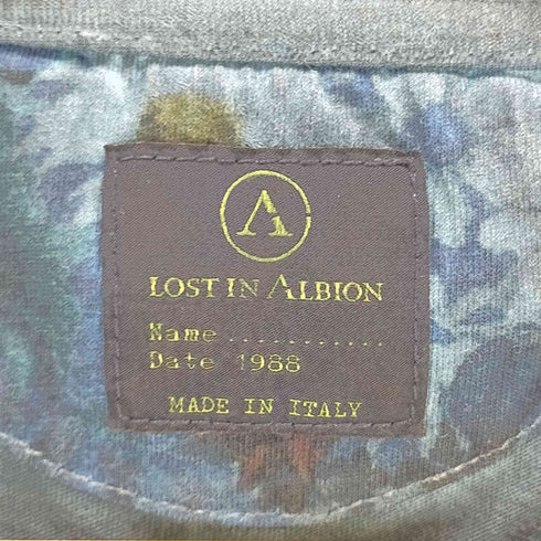 ロストインアルビオン LOST IN ALBION イタリア製 ベアープリントクルーネックTシャツ メンズ import:S