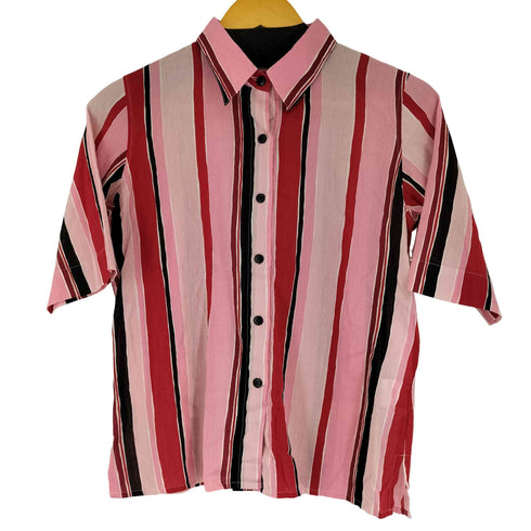 アニエスベー agnes b. PARIS S/S シアーストライプシャツ レディース