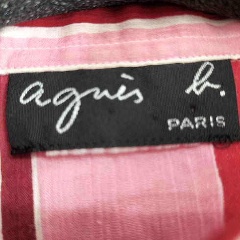 アニエスベー agnes b. PARIS S/S シアーストライプシャツ レディース