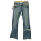 miss me JEANS USA製 ターコイズ スタッズ ブーツカット デニム フレアパンツ Y2K レディース 25