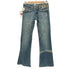 miss me JEANS USA製 ターコイズ スタッズ ブーツカット デニム フレアパンツ Y2K レディース 25