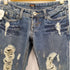 L.A.DENIM ダメージ加工 ベルボトム デニム フレアパンツ Y2K レディース
