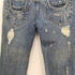 L.A.DENIM ダメージ加工 ベルボトム デニム フレアパンツ Y2K レディース