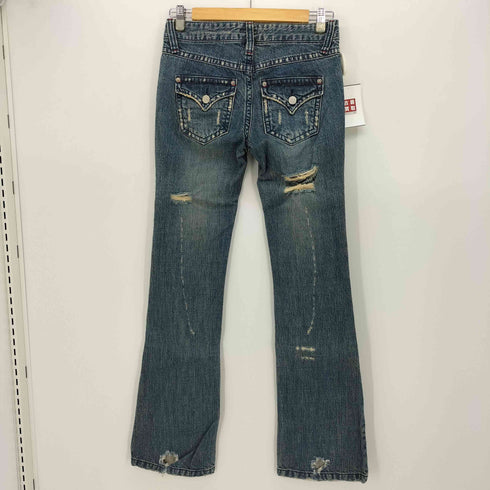 sheath ダメージ加工 ブーツカット デニム フレアパンツ Y2K レディース