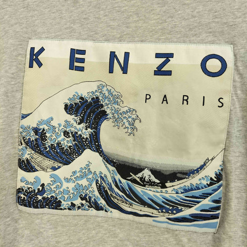 ケンゾーパリス KENZO PARIS MEMENTO COLLECTION 2 WAVE TEE Pearl Grey 浮世絵 メンズ import:M