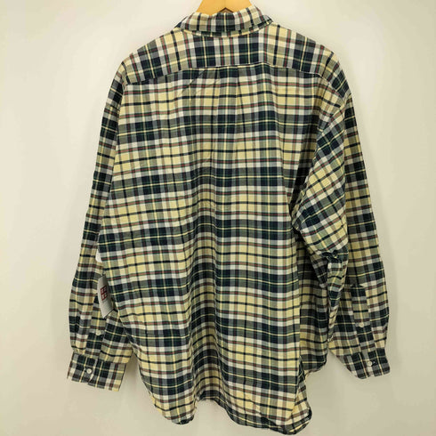 ラルフローレン RALPH LAUREN 90S BIG SHIRT ポニー刺繍 チェック ボタンダウン L/S シャツ メンズ import:XL