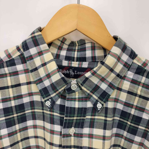 ラルフローレン RALPH LAUREN 90S BIG SHIRT ポニー刺繍 チェック ボタンダウン L/S シャツ メンズ import:XL