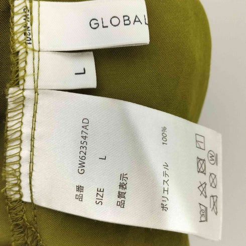 グローバルワーク GLOBAL WORK オーバーサイズバンドカラーシャツ レディース L