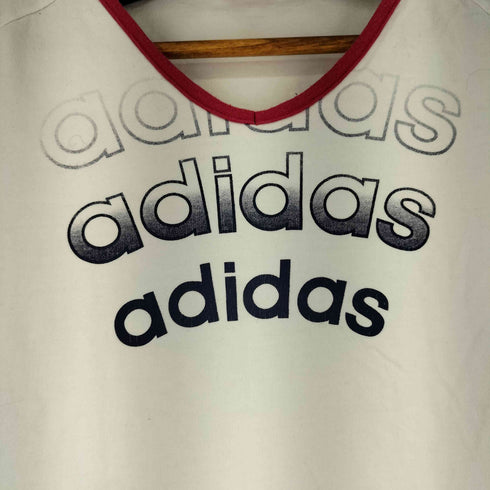 アディダス adidas アーチプリント リンガーTシャツ レディース M