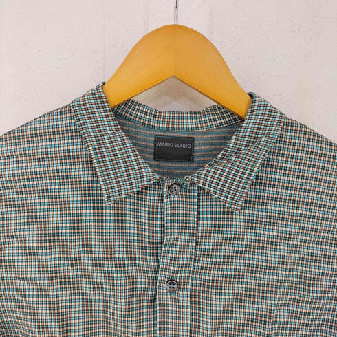 MARIO SORBO バックオープン チェック S/S シャツ メンズ import:M