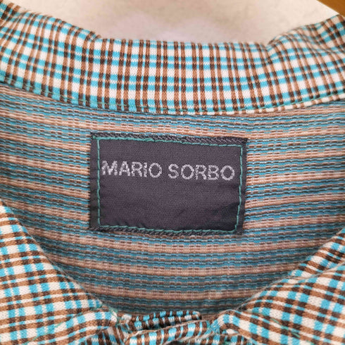 MARIO SORBO バックオープン チェック S/S シャツ メンズ import:M