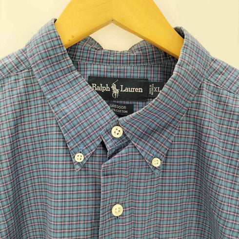 ポロバイラルフローレン Polo by RALPH LAUREN GREGGOR スモールポニー刺繍 チェック柄シャツ メンズ JPN:XL