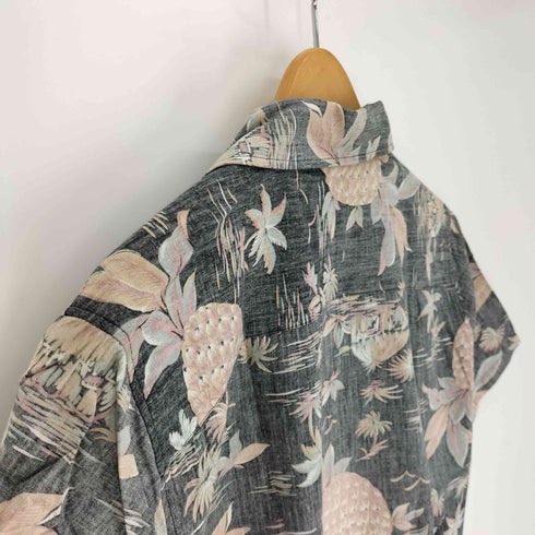 ジャックローズ JACKROSE リバーシブル デザインヤシの木 パイナップル 海 カモメ 総柄 S/S オープンカラー 開襟 アロハシャツ メンズ JPN:3