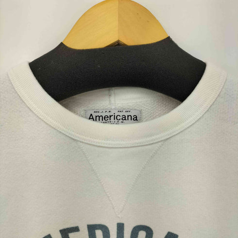 アメリカーナ Americana フロントプリント Vガゼット S/S スウェット レディース