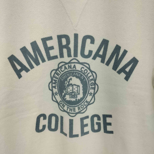 アメリカーナ Americana フロントプリント Vガゼット S/S スウェット レディース