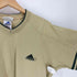 アディダス adidas 90S 旧タグ パフォーマンス ロゴ Vネック ラインデザイン S/S Tシャツ メンズ import:M M
