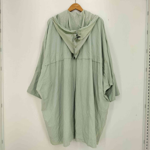 ツモリチサト TSUMORI CHISATO 貝ボタン ナイロン フーデット ドルマンコート レディース JPN:M