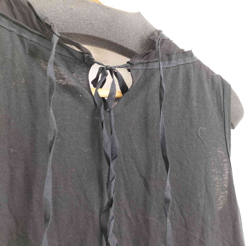 トリココムデギャルソン tricot COMME des GARCONS 2006AW パール装飾 リネン混 ノースフェイスニット レディース