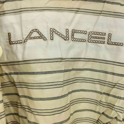 ランセル LANCEL 裏地ボーダー ビックサイズ ダブルボタン フーデット ロングベスト レディース