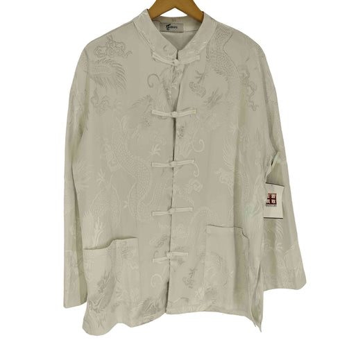 DASHAYU ドラゴン 龍 チャイナボタン 総柄 L/S チャイナシャツ レディース