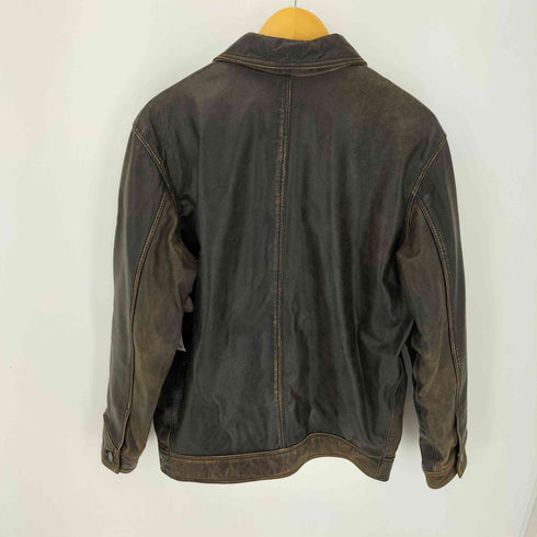 ザラ ZARA 牛革 POCKET LEATHER JACKET メンズ S-M