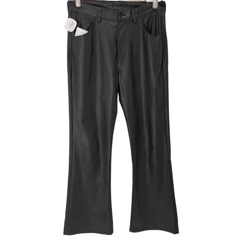 ザラ ZARA フェイクレザーセミフレアパンツ メンズ 36