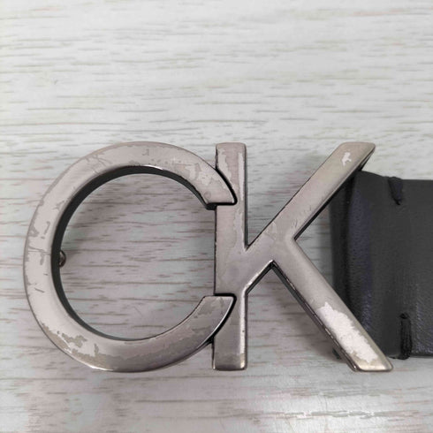 カルバンクライン CALVIN KLEIN ckロゴバックルレザーベルト メンズ 30-32