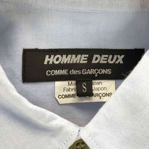 コムデギャルソンオムドゥ COMME des GARCONS HOMME DEUX AD2012 マルチボタンコットン半袖シャツ メンズ JPN:S