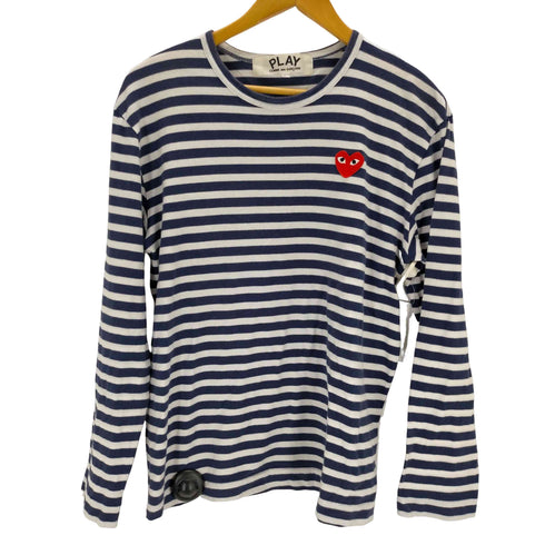 プレイコムデギャルソン PLAY COMME des GARCONS AD2013 STRIPED L/S T-SHIRT RED HEART メンズ JPN:L