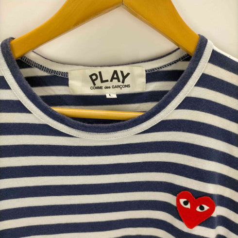 プレイコムデギャルソン PLAY COMME des GARCONS AD2013 STRIPED L/S T-SHIRT RED HEART メンズ JPN:L