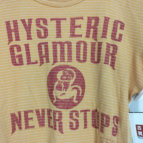 ヒステリックグラマー HYSTERIC GLAMOUR NEVER STOPS ラメボーダー S/S Tシャツ レディース FREE