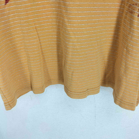 ヒステリックグラマー HYSTERIC GLAMOUR NEVER STOPS ラメボーダー S/S Tシャツ レディース FREE