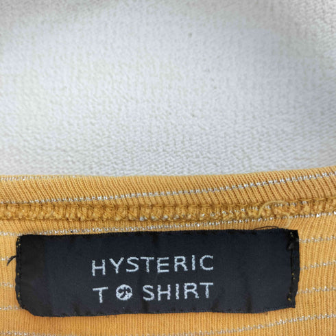 ヒステリックグラマー HYSTERIC GLAMOUR NEVER STOPS ラメボーダー S/S Tシャツ レディース FREE