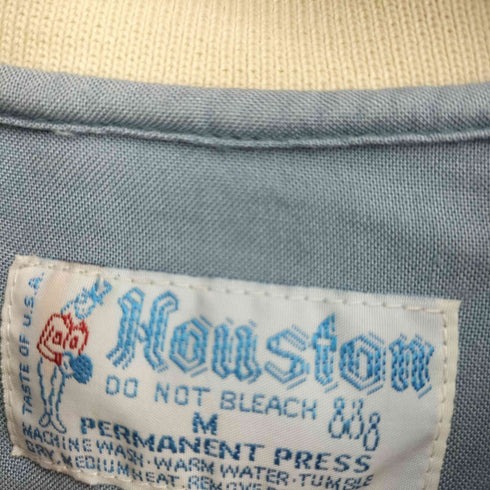 ヒューストン HOUSTON ピン型ボタン バックプリント ボーリングシャツ メンズ import:M