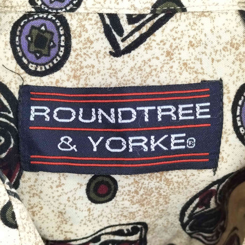 ラウンドツリーアンドヨーク roundtree&yorke 総柄 レーヨン S/S シャツ メンズ JPN:L