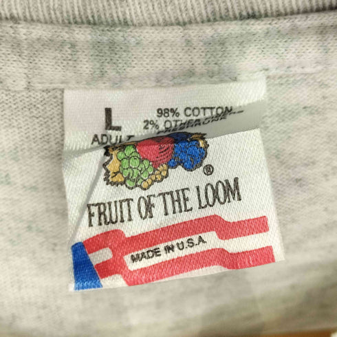 フルーツオブザルーム FRUIT OF THE LOOM 90s USA製 プリントクルーネックTシャツ メンズ JPN:L
