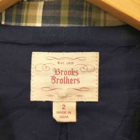 ブルックスブラザーズ BROOKS BROTHERS インド製 コットン マドラス チェック パッチワーク 銀ボタン 2B テーラード ジャケット レディース US:0-2