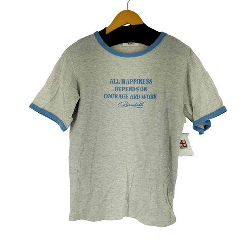 ビームス BEAMS プリントリンガーTシャツ レディース