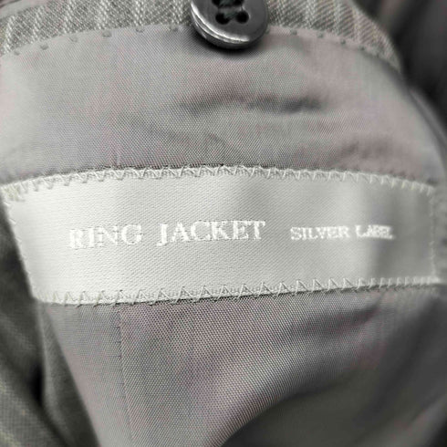 リングジャケット RING JACKET SILVER LABEL ストライプ テーラードジャケット スーツセットアップ メンズ 48