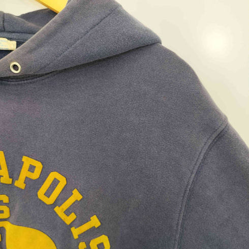チャンピオン Champion MINNEAPOLIS フロッキープリント ナス紺 パーカー メンズ import:XL