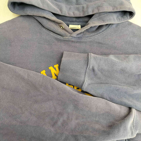 チャンピオン Champion MINNEAPOLIS フロッキープリント ナス紺 パーカー メンズ import:XL