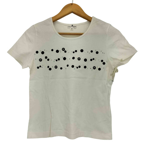クレージュ courreges ラインストーン 水玉 Tシャツ レディース JPN:9号