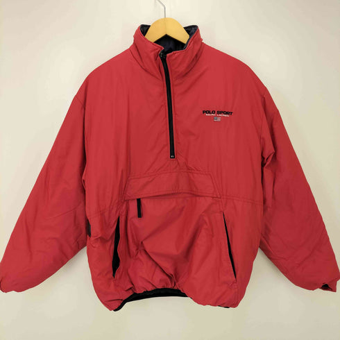 ポロスポーツラルフローレン POLO SPORT RALPH LAUREN 90S リバーシブル ハーフジップ 中綿 バッフル ナイロン ジャケット メンズ import:M