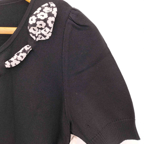クレージュ courreges ボウタイ 半袖ニット レディース JPN:9号