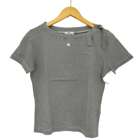 クレージュ courreges ラメ ボーダー Tシャツ レディース JPN:9号