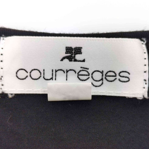 クレージュ courreges 裾ロゴ ビーズ Tシャツ レディース JPN:9号